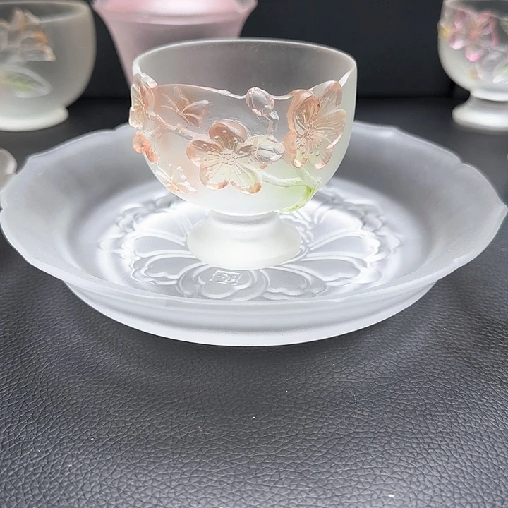 d**楚梅花主人杯 古法琉璃