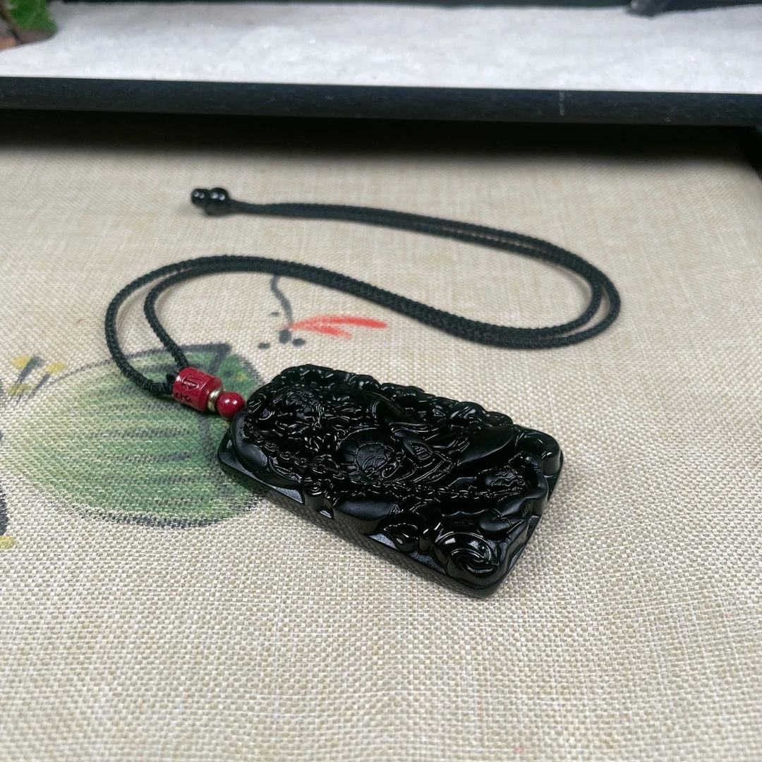 黑曜石天师钟馗 项坠