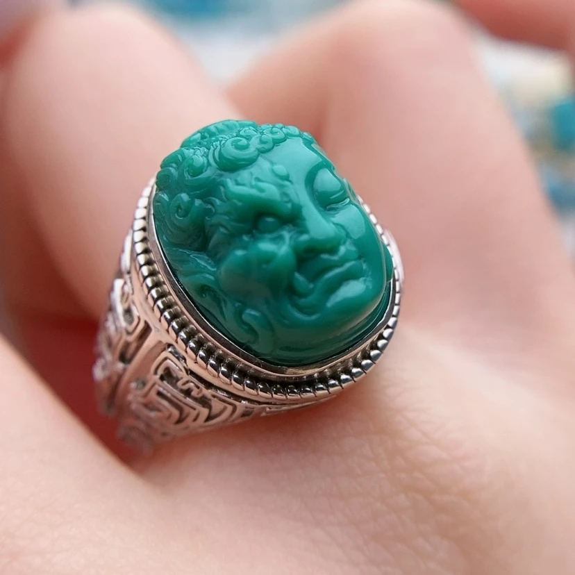 【闪购商品】绿松石原矿绿松石银S925镶嵌