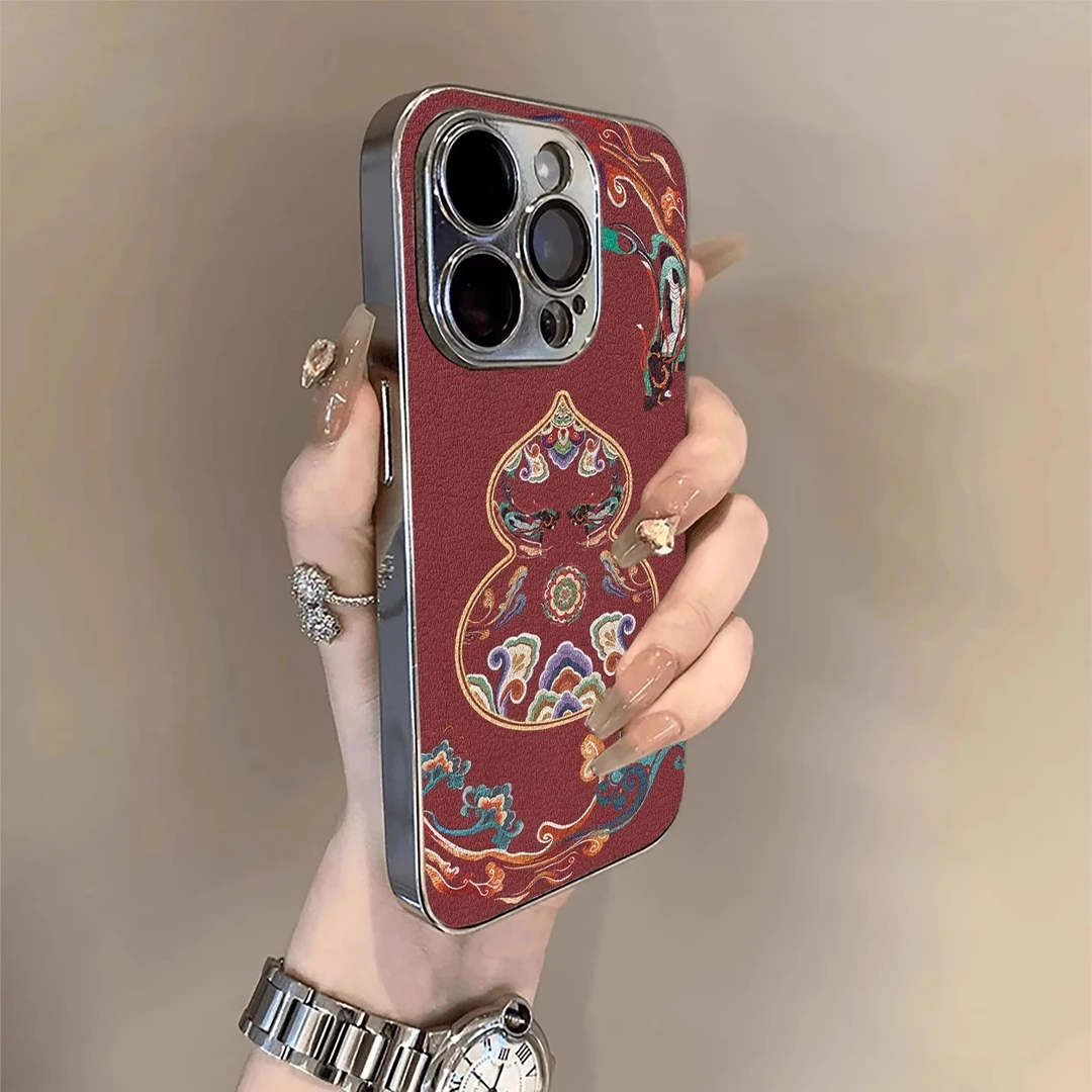 敦煌宝葫芦适用苹果17promax手机壳国风iphone16promax新年保护壳