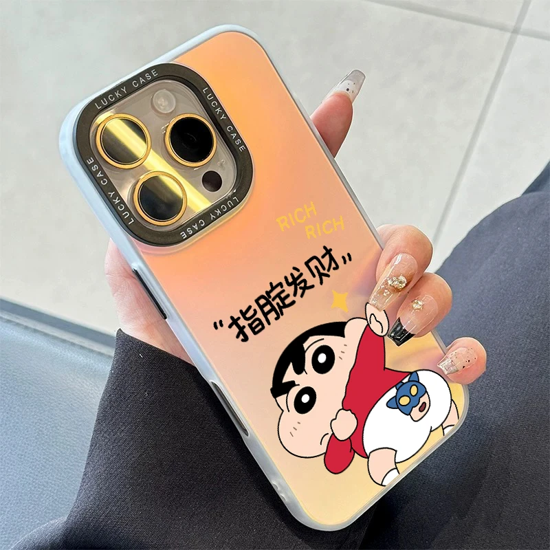 镭射指腚发财适用苹果17ProMax手机壳iPhone17 Pro硅胶手机套17PM