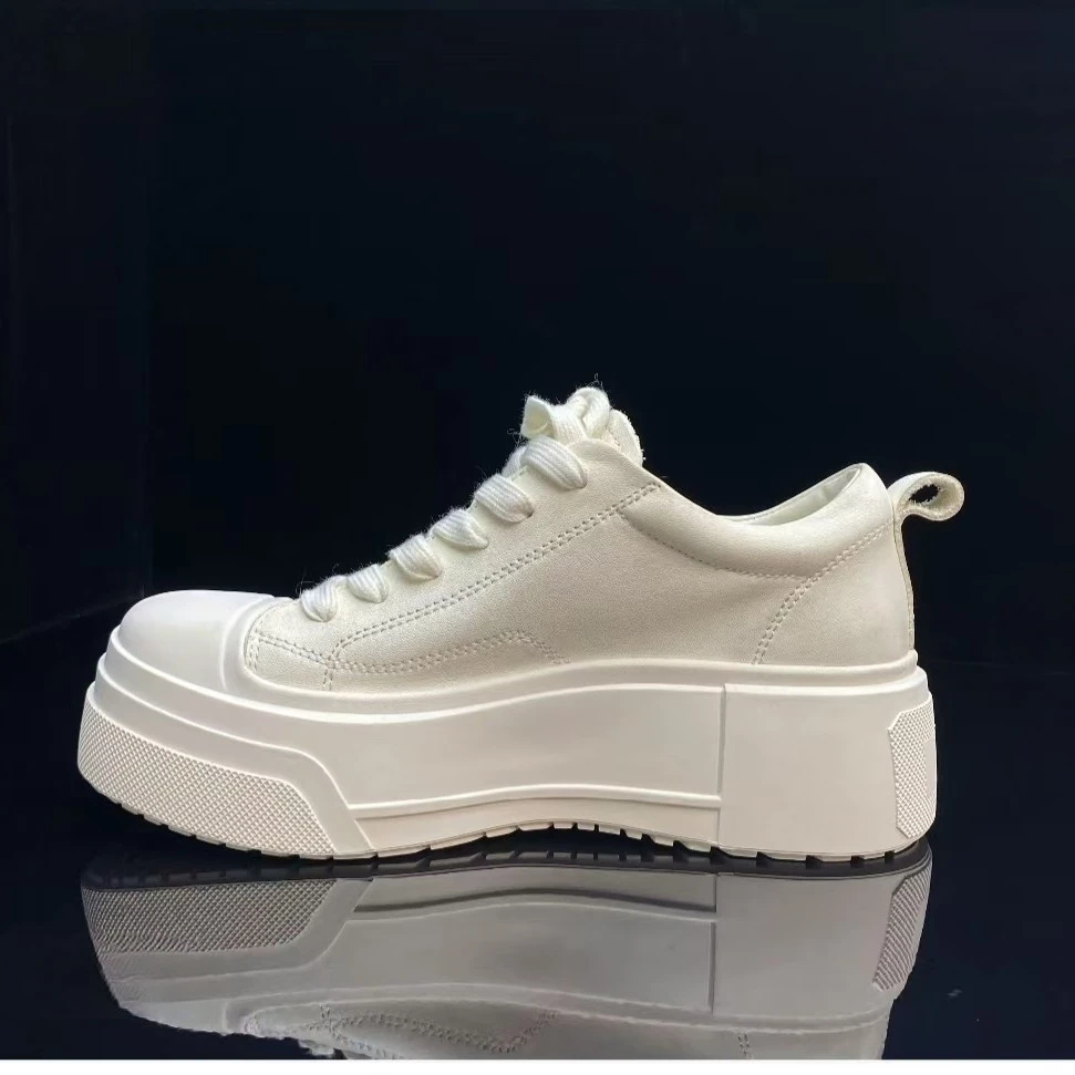 【聚新汇】538-1马皮秋冬时尚百搭真皮大头系带复古厚底板鞋