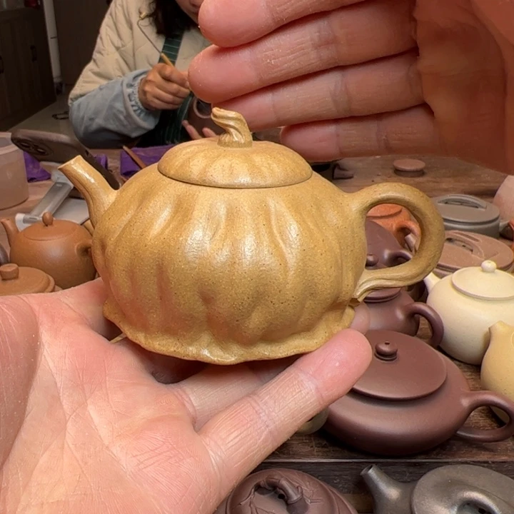 段泥茶壶黄金段泥半手精工制作荷叶170c c