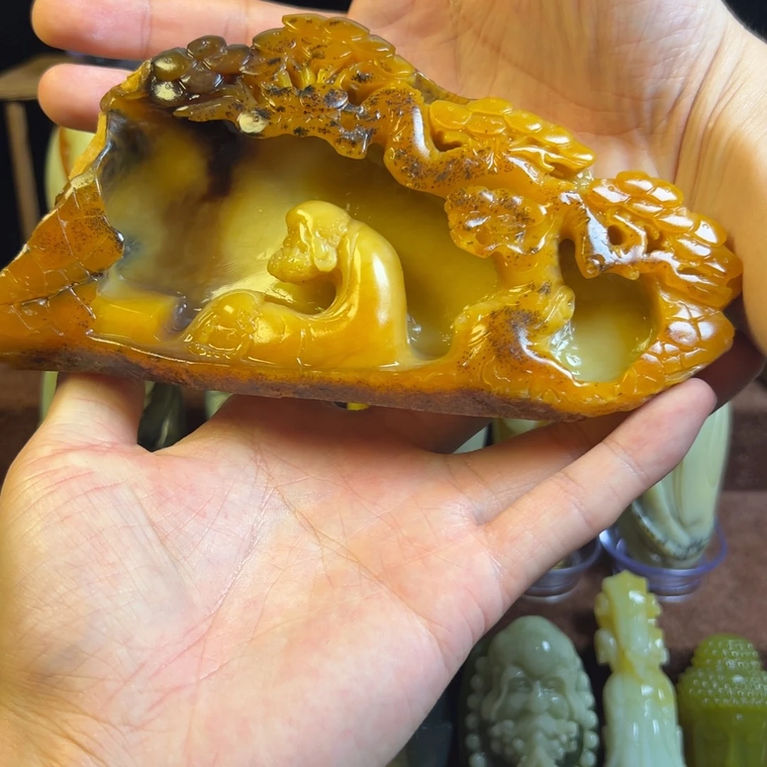 未镶嵌岫玉手把件天然岫玉