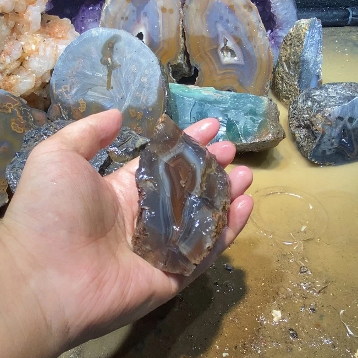 未镶嵌玛瑙/玉髓珠宝半成品