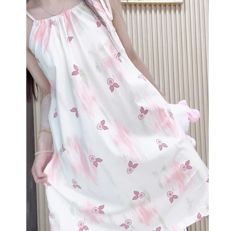 【小香猪】吊带睡衣女带胸垫休闲时尚出片可外穿女士连衣裙睡裙