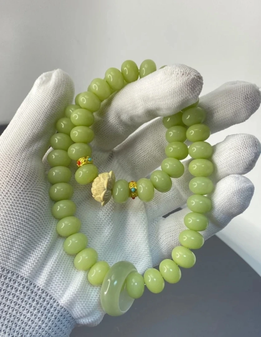 原生态菩提 青菩提莲花双圈