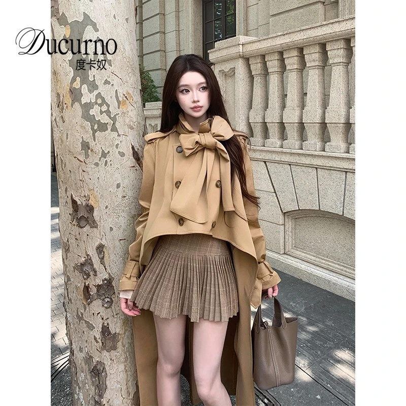 英伦风中长款风衣裙外套2026秋季新款设计感大衣女款爆款2026新款