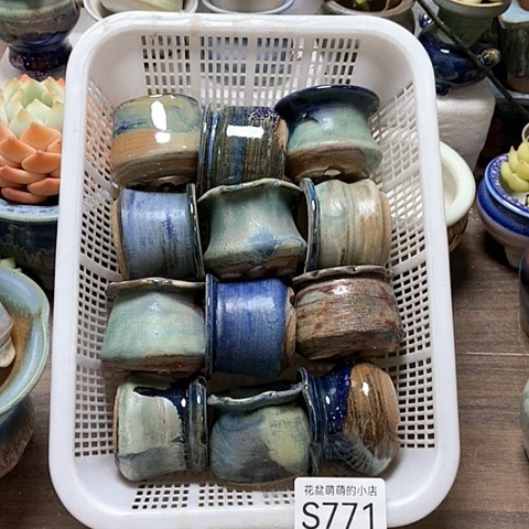 紫砂花盆771微瑕品口径3到4左右