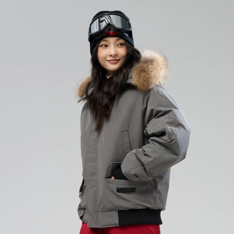 羽小白2025新款飞行夹克工装派克短款情侣户外派克服羽绒服