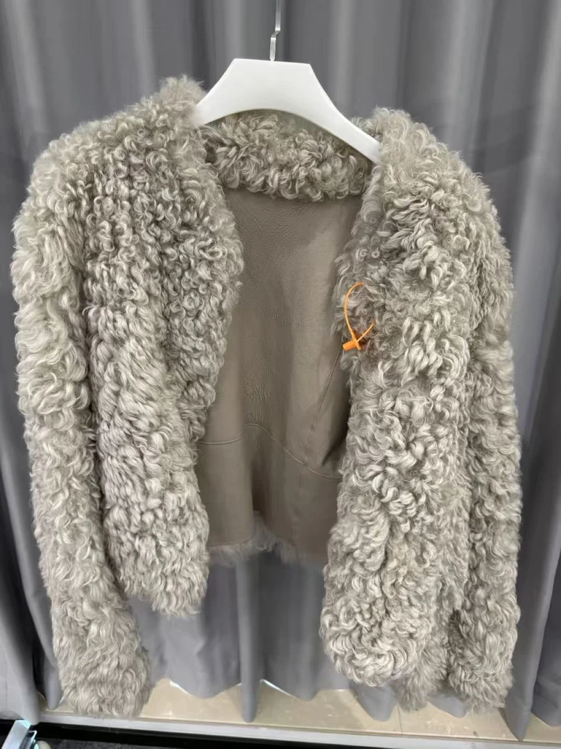 野柚服饰PR24881冬季保暖时尚孤品女装托卡皮草外套