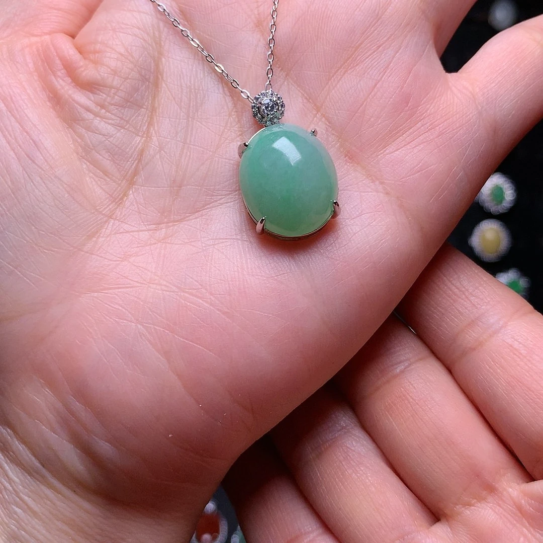 翡翠颈饰银S925镶嵌11111111