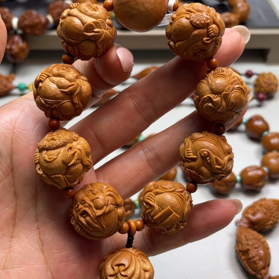 橄榄核吊坠群仙手串