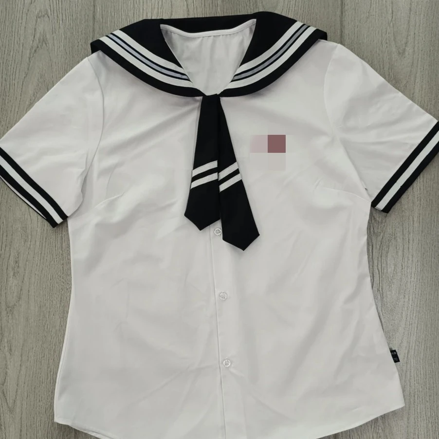 女生海军领夏季短袖校服