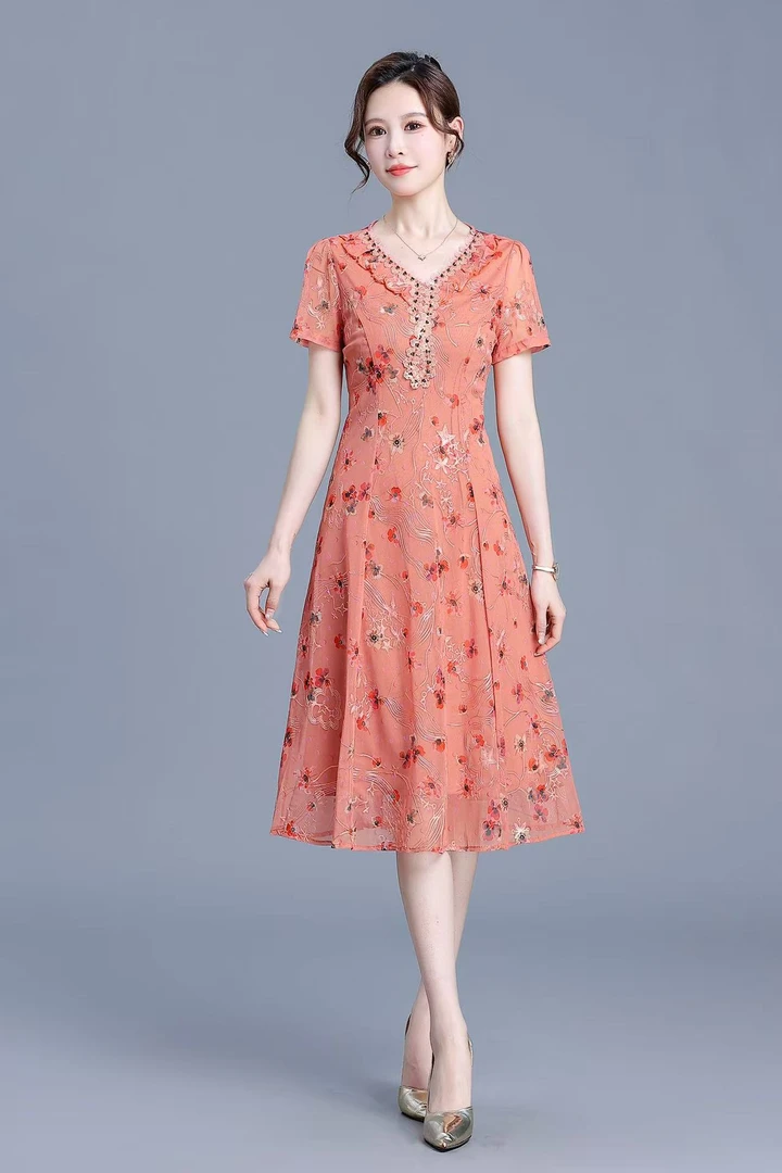 【二姐家】品牌 台湾纱 连衣裙 Y8561