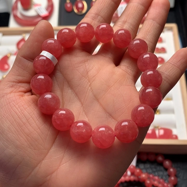 菱锰矿（红纹石）手绳未镶嵌