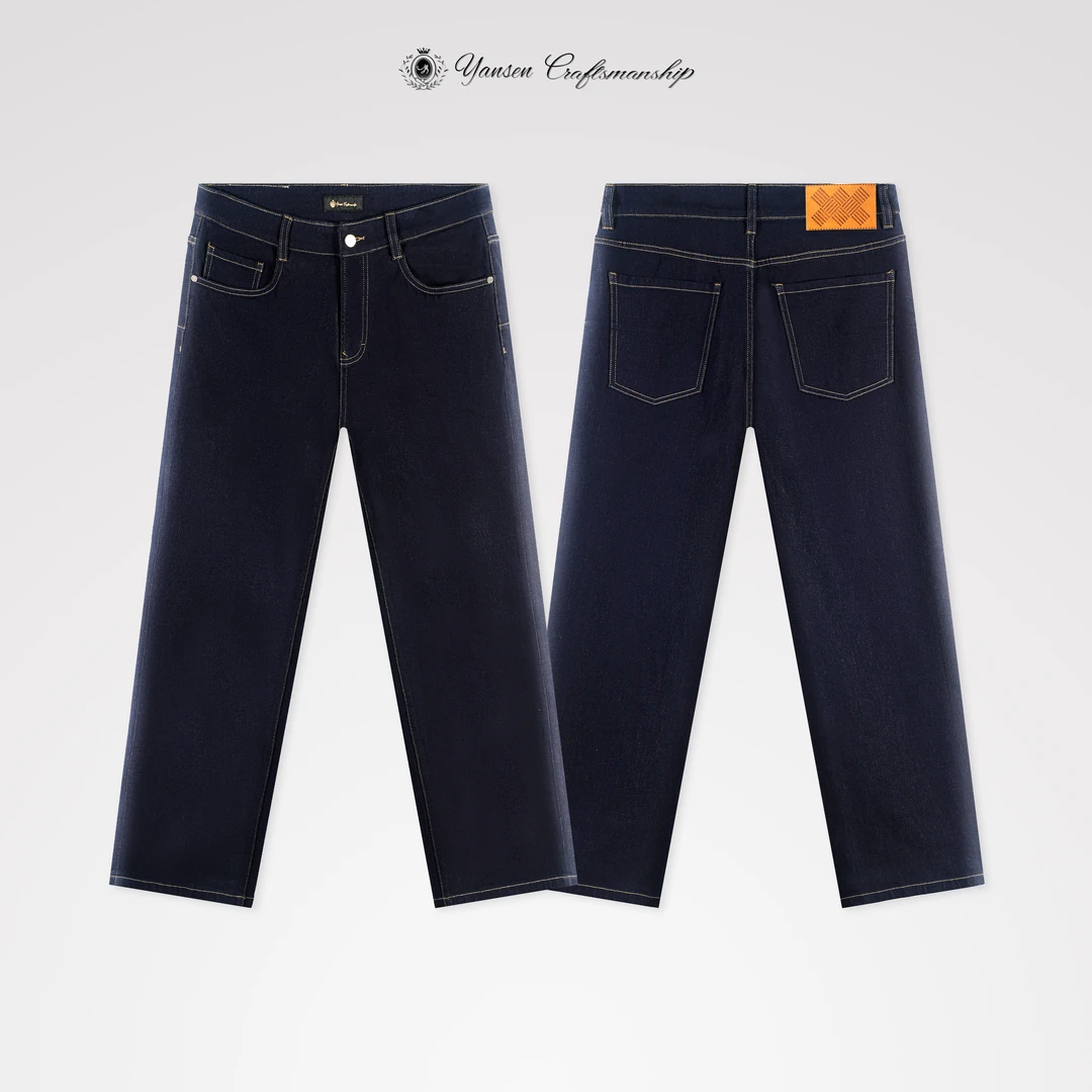 【黑标系列】经典原色牛仔防褪色直筒牛仔裤长裤 YS207-3