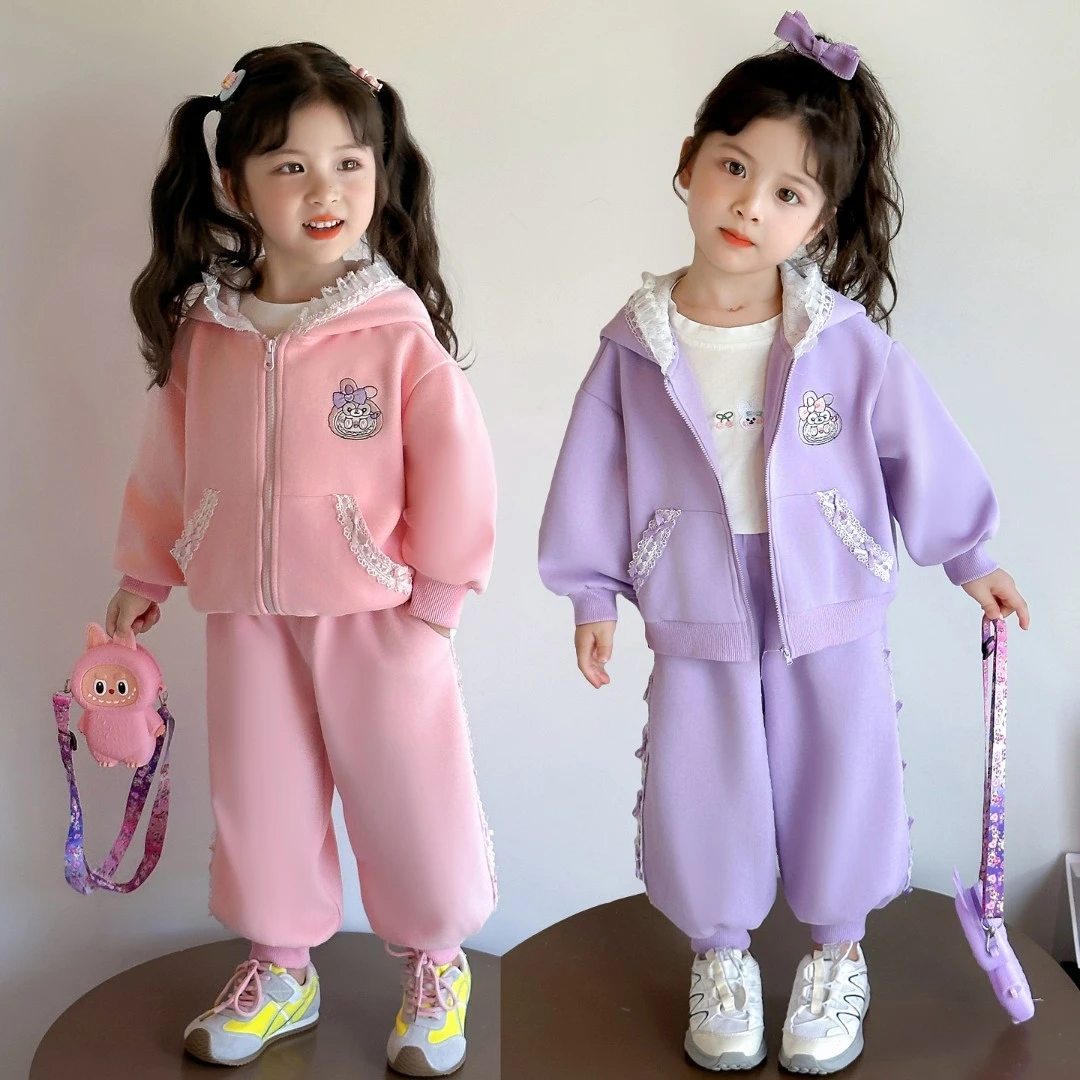 女童秋装套装2025新款1-3岁幼儿园潮款小童女宝春秋季洋气两件套