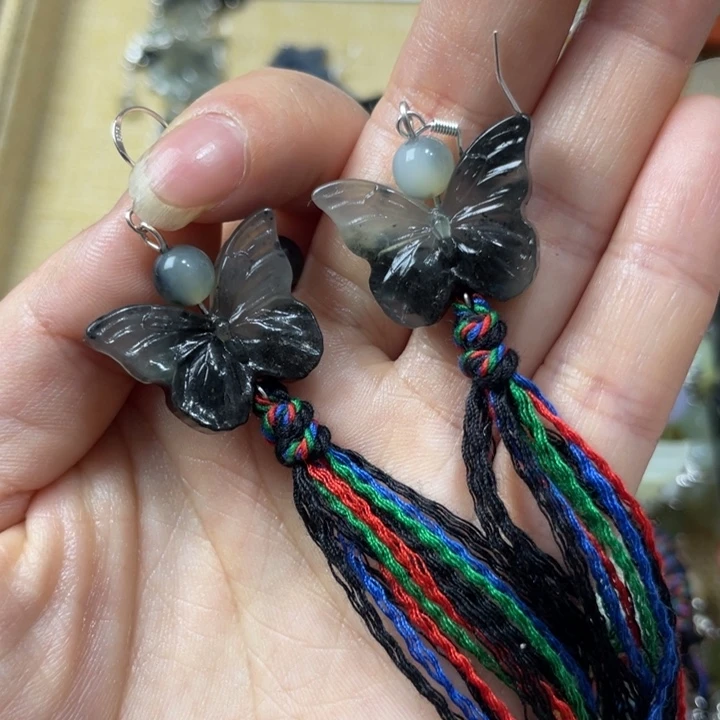 蛇纹石玉合金颈饰