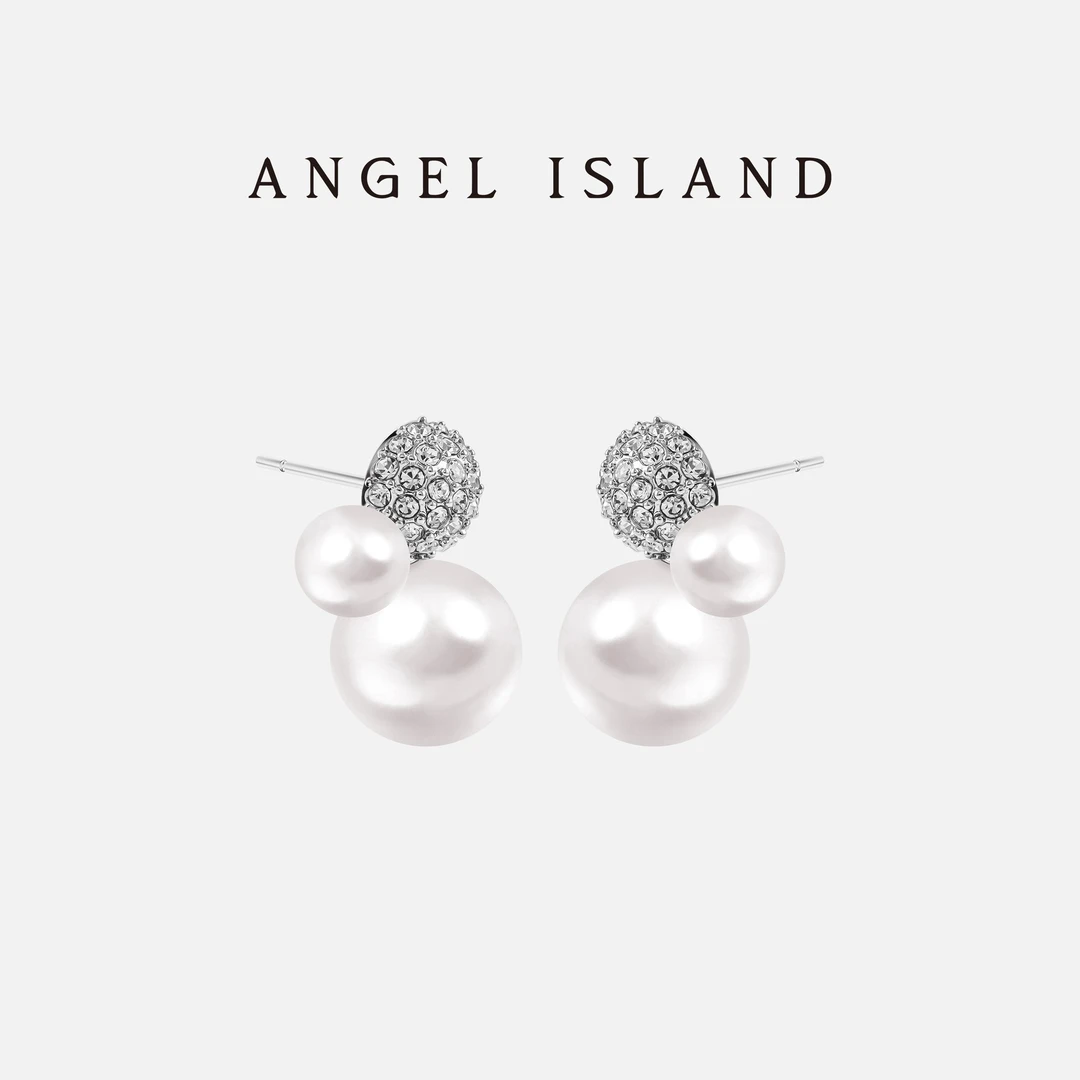 ANGEL ISLAND/天使岛屿 铜合金合成锆石耳饰 轻奢百搭小气泡耳钉