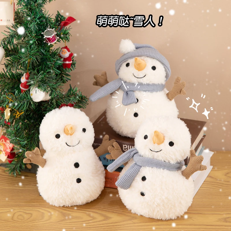 卡通可爱围巾小雪人玩偶创意毛绒玩具儿童布娃娃女孩子礼物抱枕