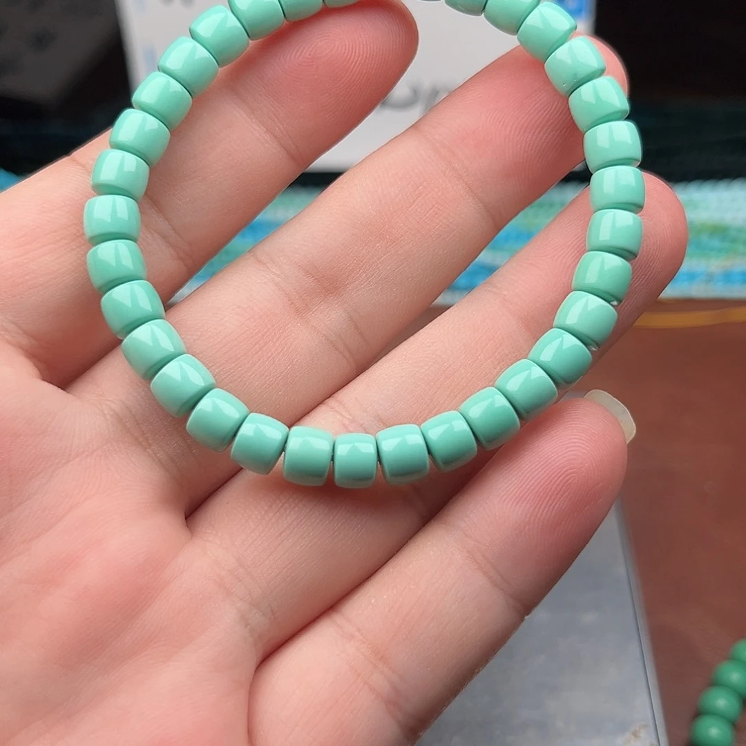 湖北原生态卡6果冻绿直切手串