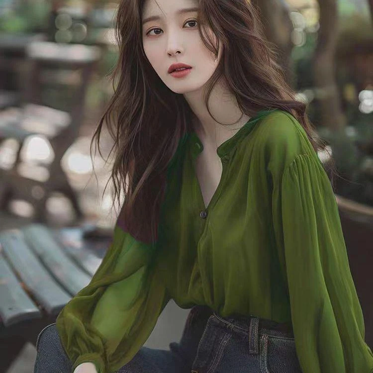 法式衬衫爆款春季2025新款长袖气质高级显瘦衬衣设计别致洋气上衣