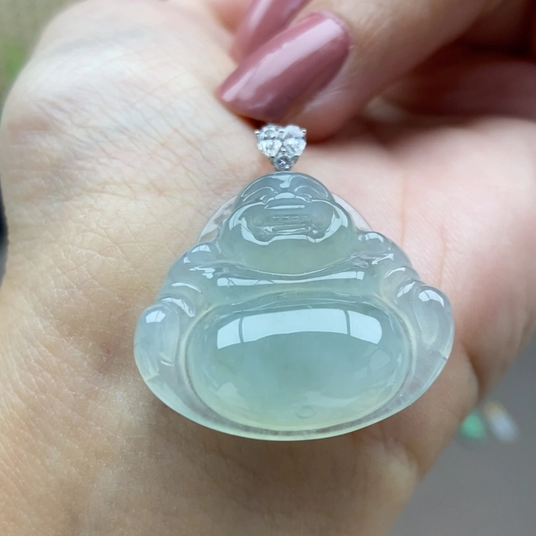 翡翠18K金镶嵌颈饰吊坠20