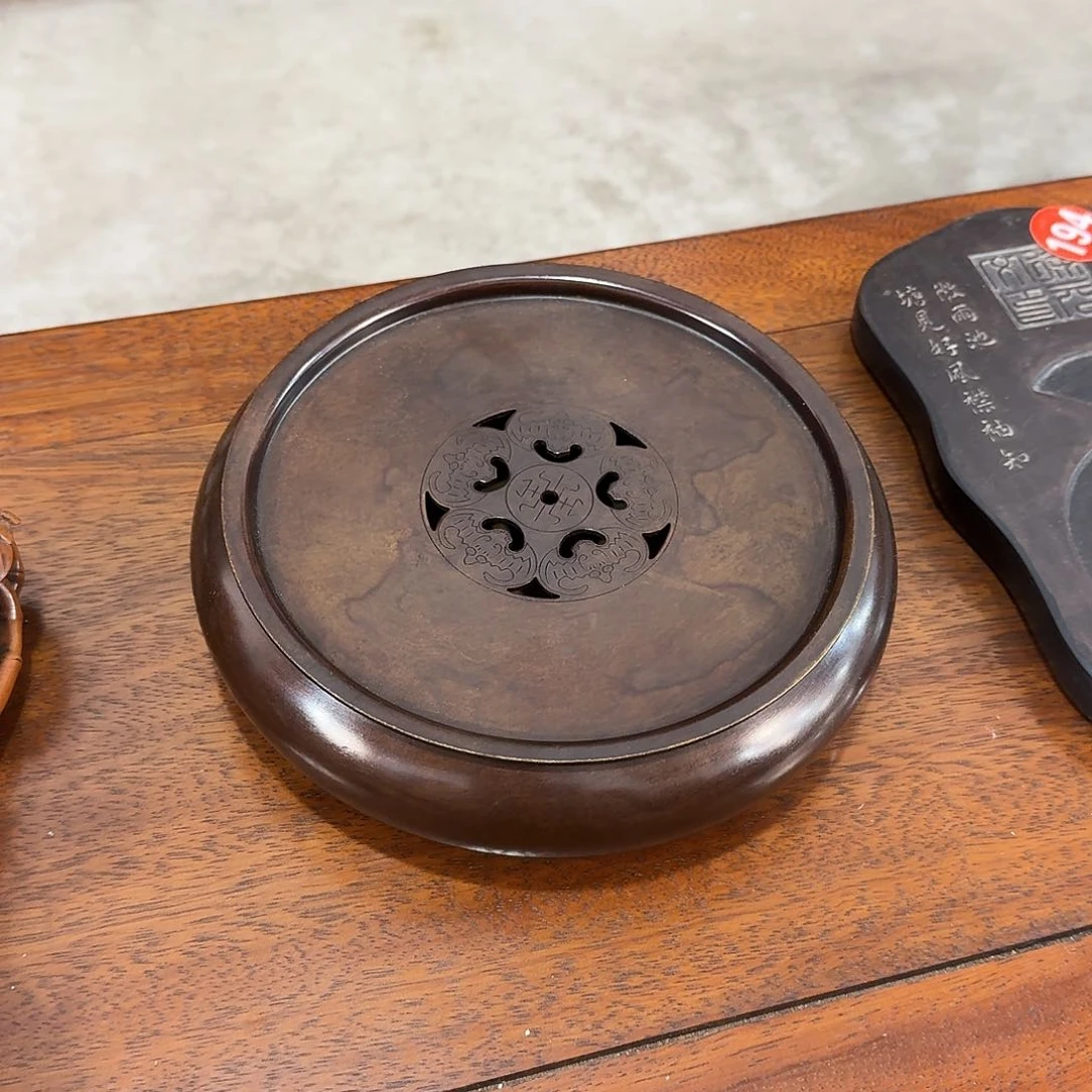 黄铜复古装饰摆件茶洗18/5厘米