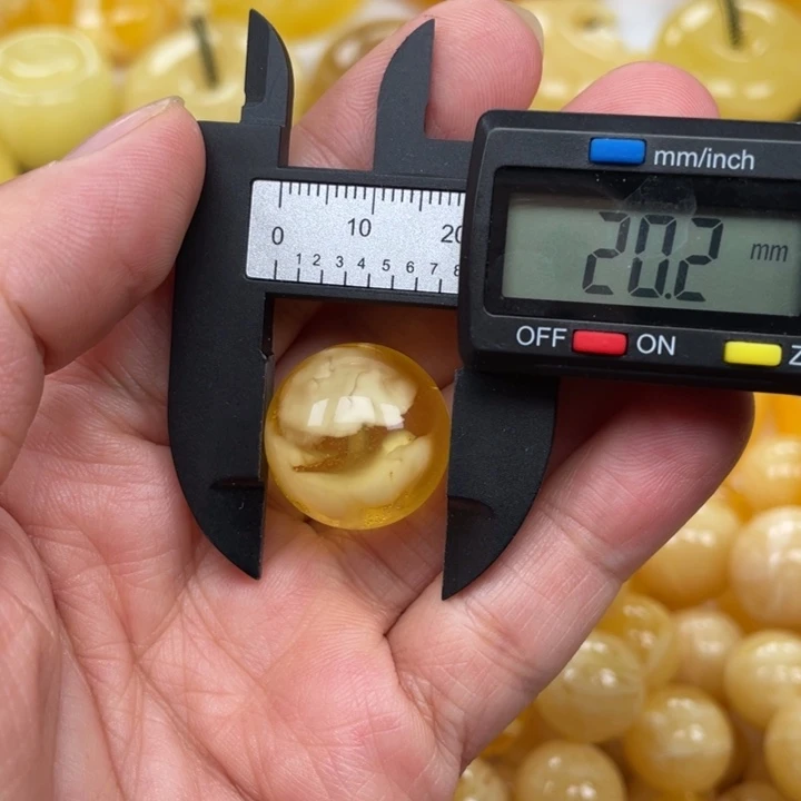 裸石蜜蜡未镶嵌蜜蜡圆珠
