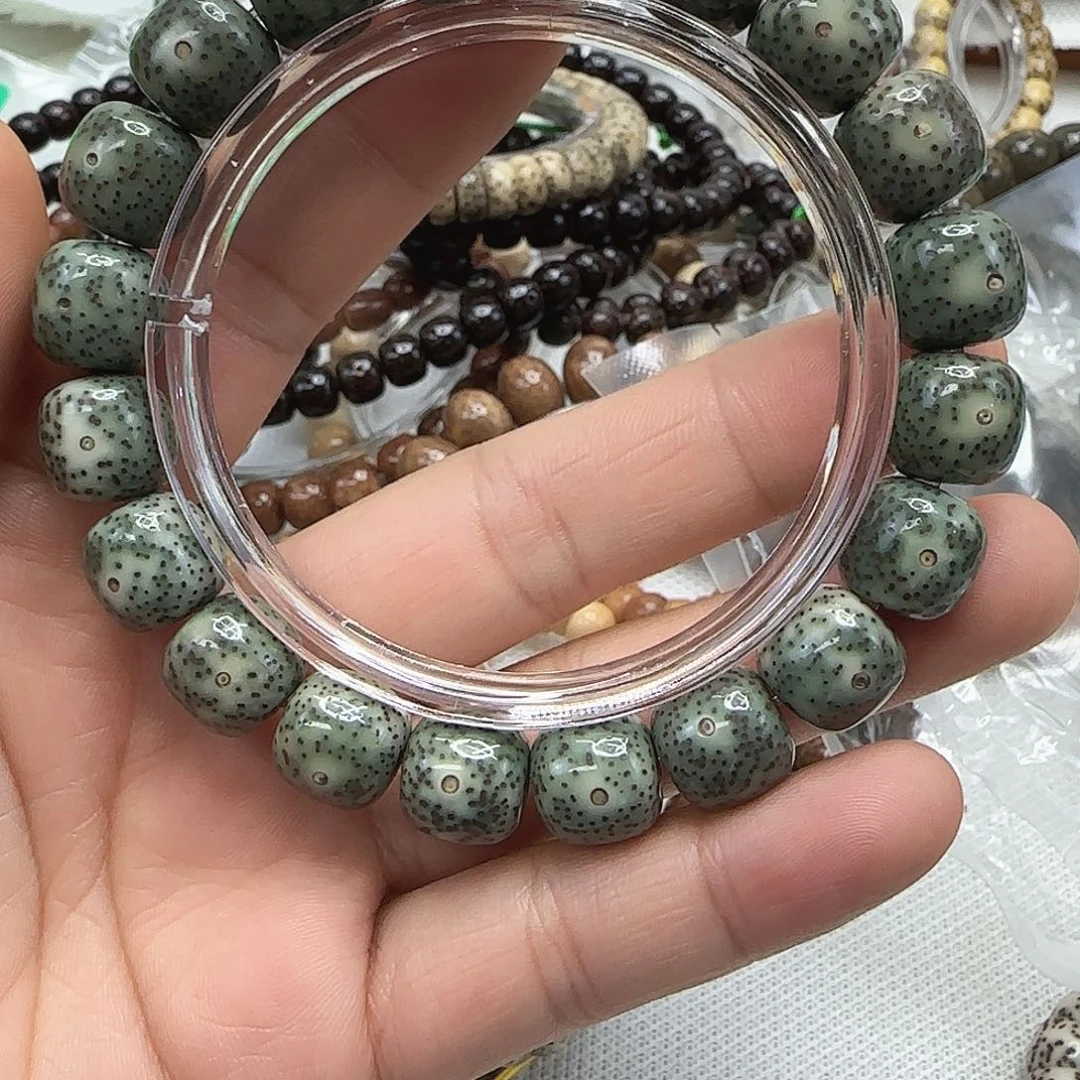 星月菩提手串33传说绿幽灵星月12×11单圈