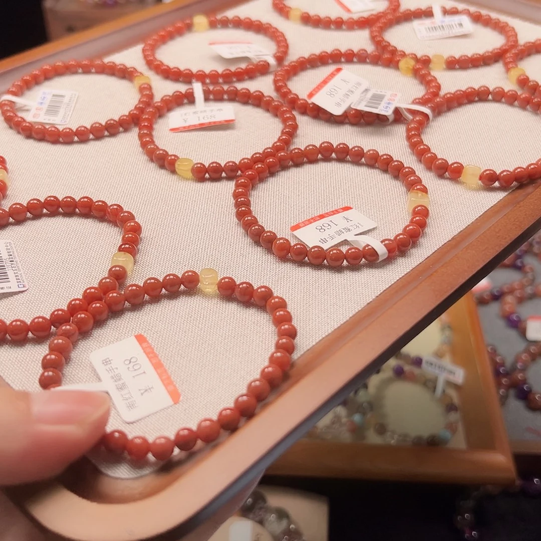 南红玛瑙未镶嵌手链001