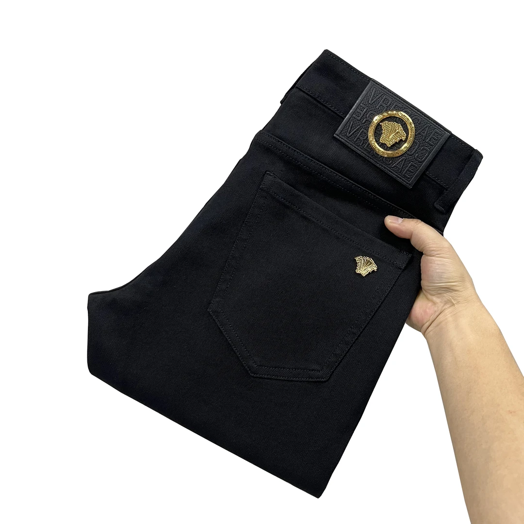 品牌正品秋冬款轻奢黑色防褪色男牛仔裤百搭弹力男士高品质男裤子