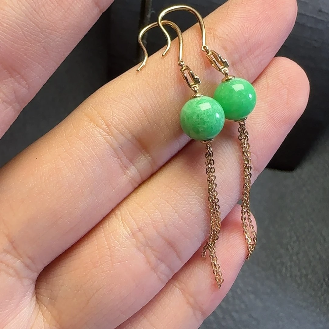 颈饰18K金镶嵌翡翠翡翠