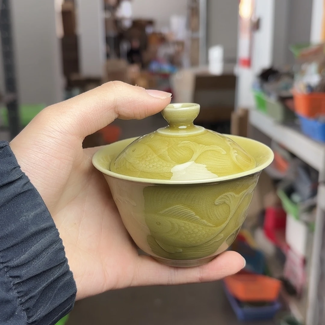 龙泉云间青瓷小米茶器