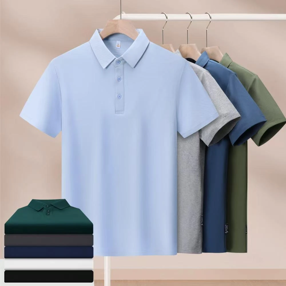5610抗菌防蚊Polo衫半袖t恤短袖夏季男士冰氧polo衫男士时尚纯色