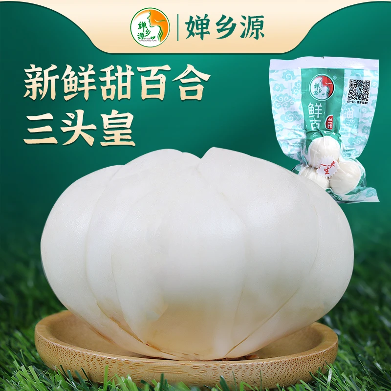 婵乡源鲜百合500g大三头皇兰州鲜百合