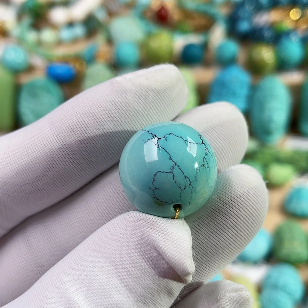 绿松石未镶嵌珠宝奇石18mm