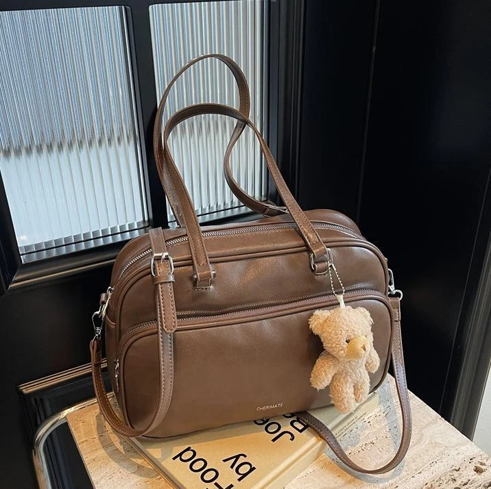 左九女包简约复古手提包包女2025新款通勤百搭单肩包大容量上班通