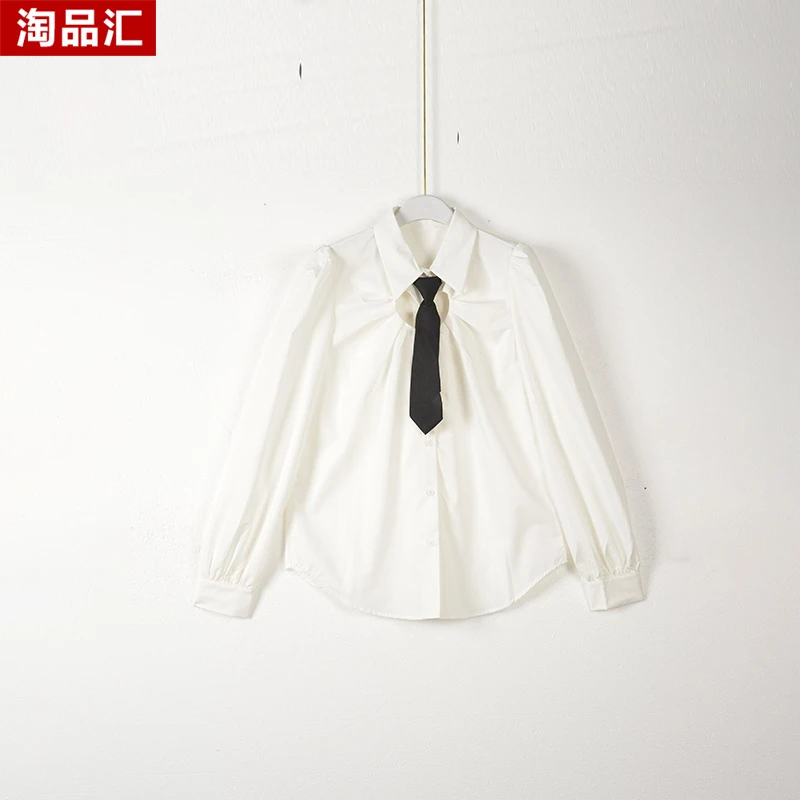 【Y专柜捡漏】深圳高端时尚女装KBC-纯色宽松百搭衬衣3357-白色正码