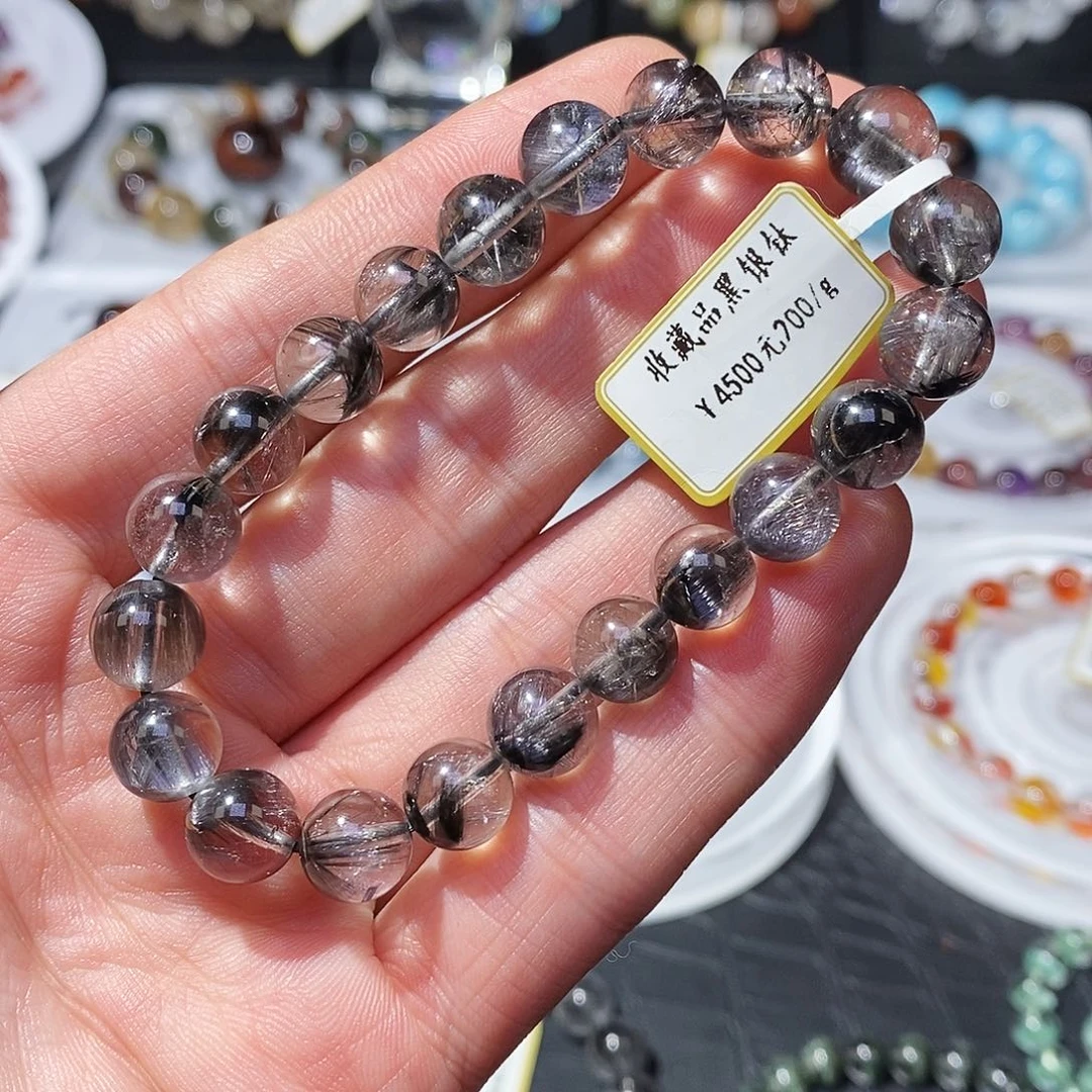 手链未镶嵌水晶黑银钛9.3