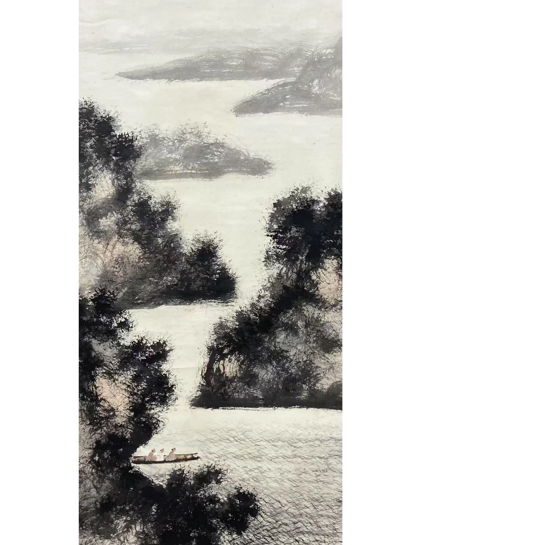 傅BS 带出版册山水立轴 135 65 7.8平尺