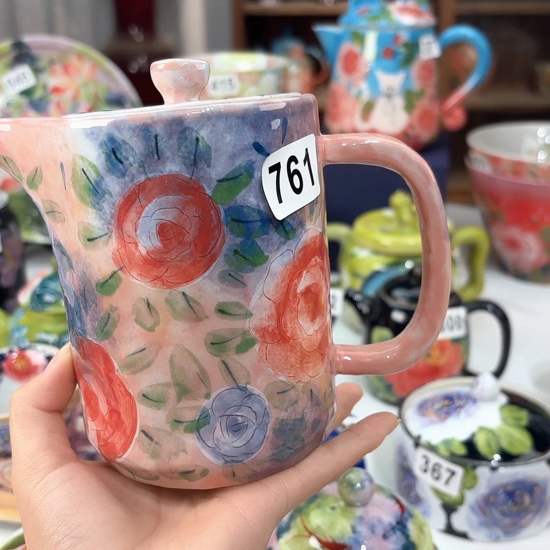 景德镇手绘高温釉下彩陶瓷茶具