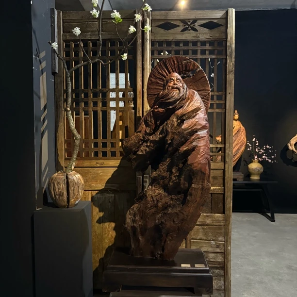 【老子出关·红花梨】脱骨老料根雕艺术品摆件手工雕刻