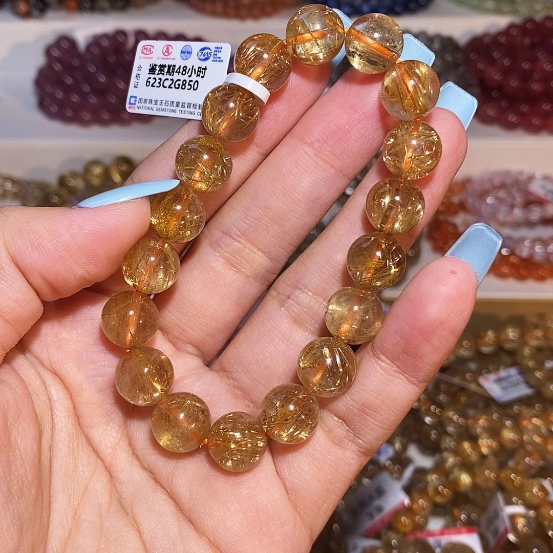 s***y发晶手串未镶嵌金发10.8mm