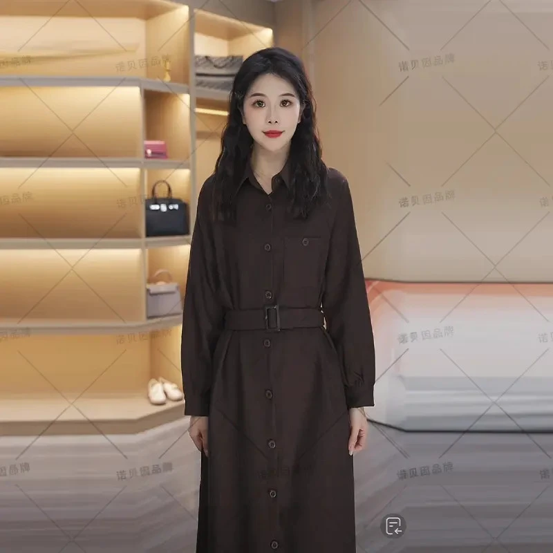 nuobeiyin/诺贝因秋季连衣裙女款爆款新款洋气时髦女装QSXE0097-1
