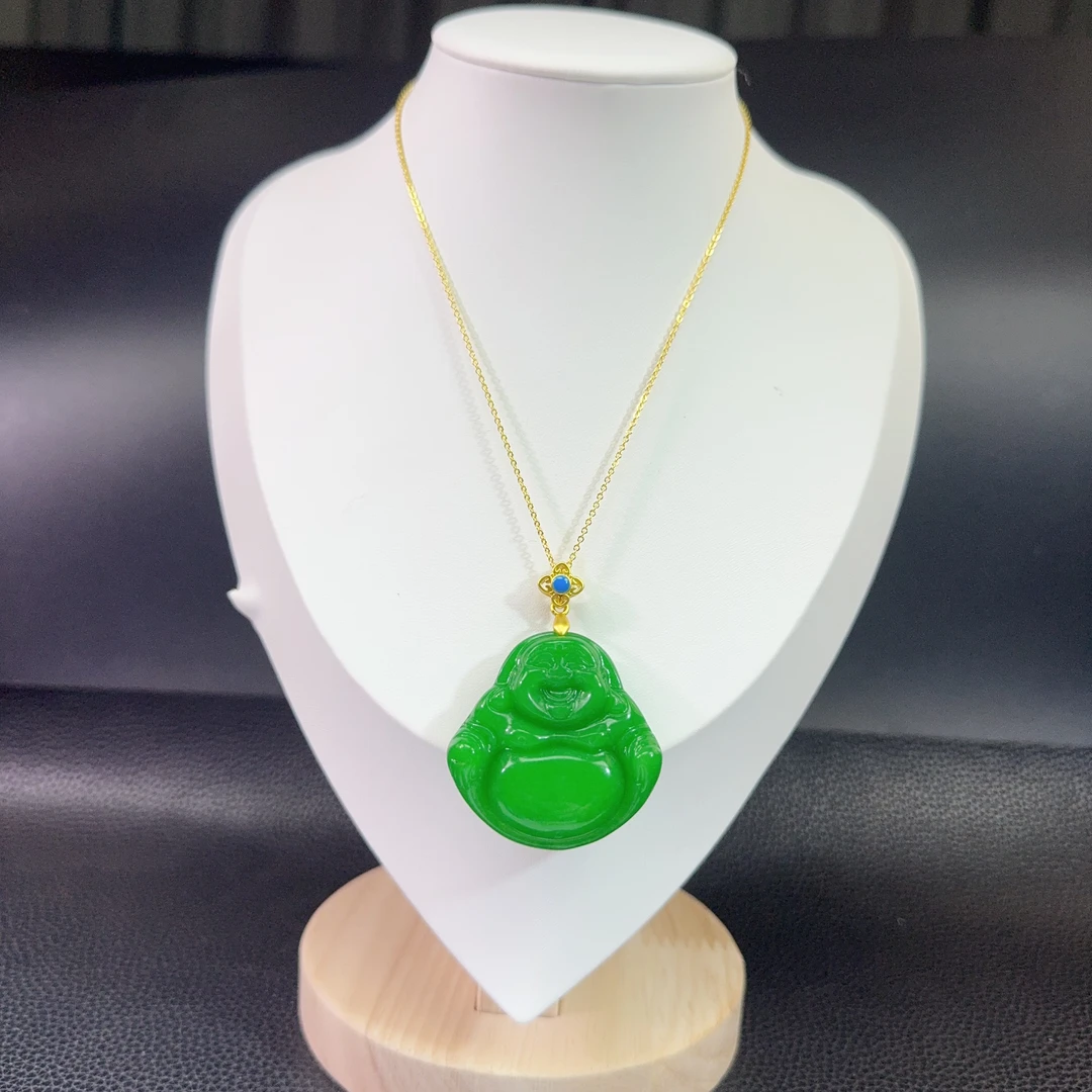 【绿小翡佛公38M】时尚百搭男女同款项链吊坠