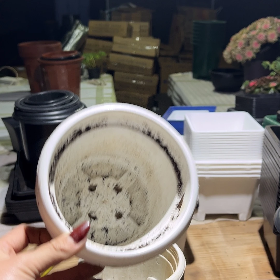 旧口径16高12白圆盆35个