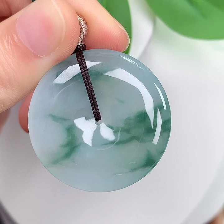 翡翠未镶嵌颈饰平安扣 34.5-6.0mm