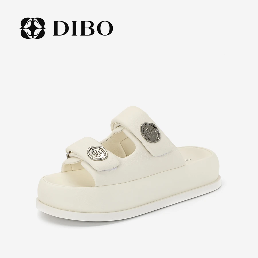DIBO GENRE 缤纷盛夏 圆形金属扣双一字带拖鞋易穿魔术贴25220512